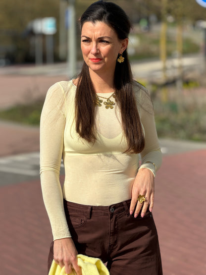 UNI MESH  Top - Geel