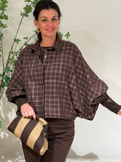 LIA BLOUSE RUIT - BRUIN