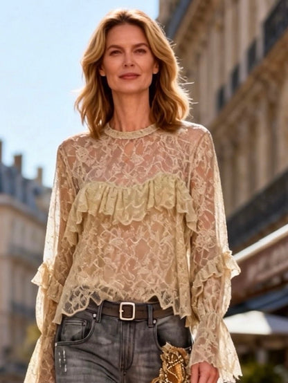 LACE Blouse - Beige