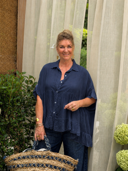 VIVA BLOUSE - BLAUW