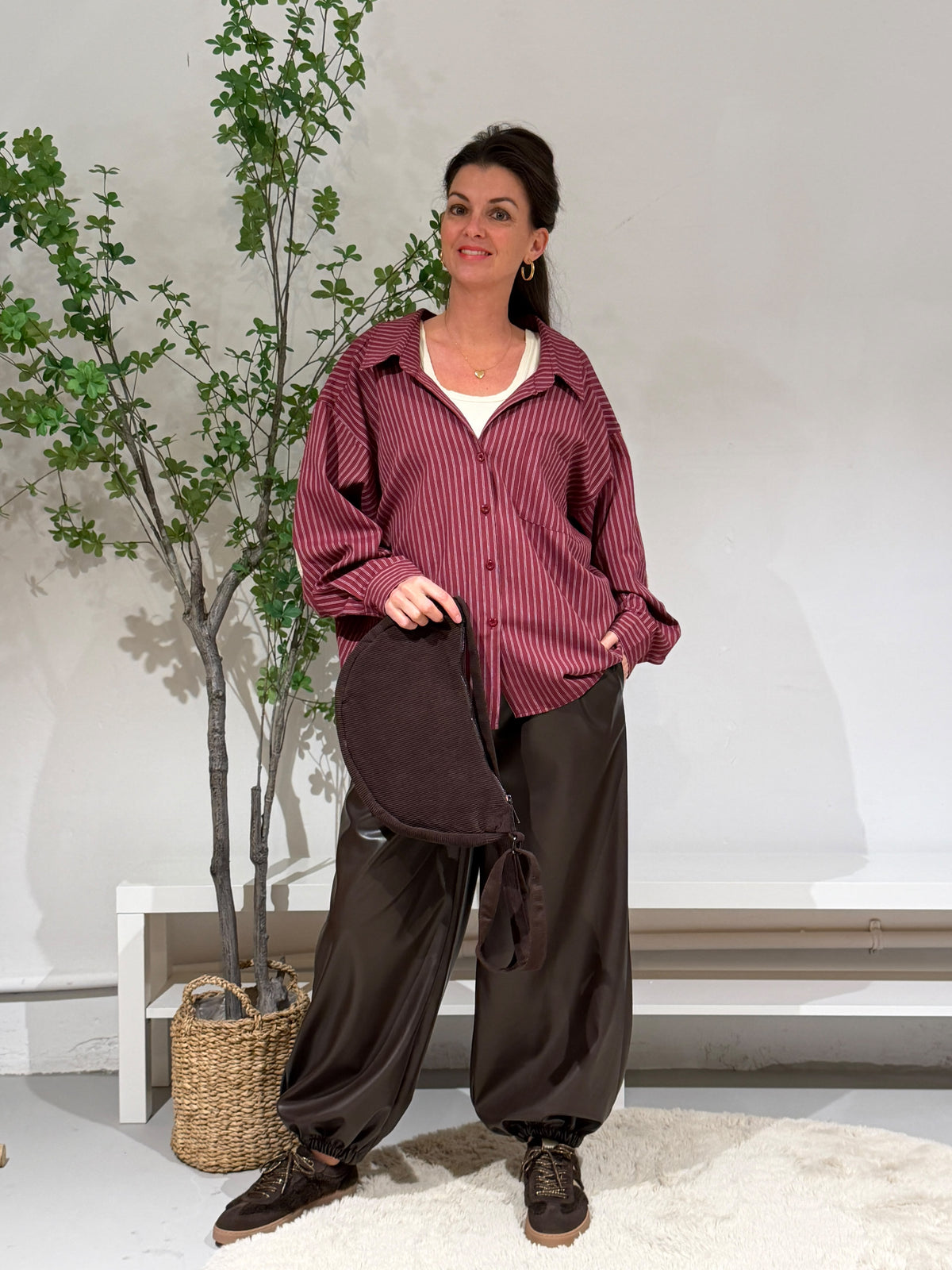 NY LANA BLOUSE - BORDEAUX