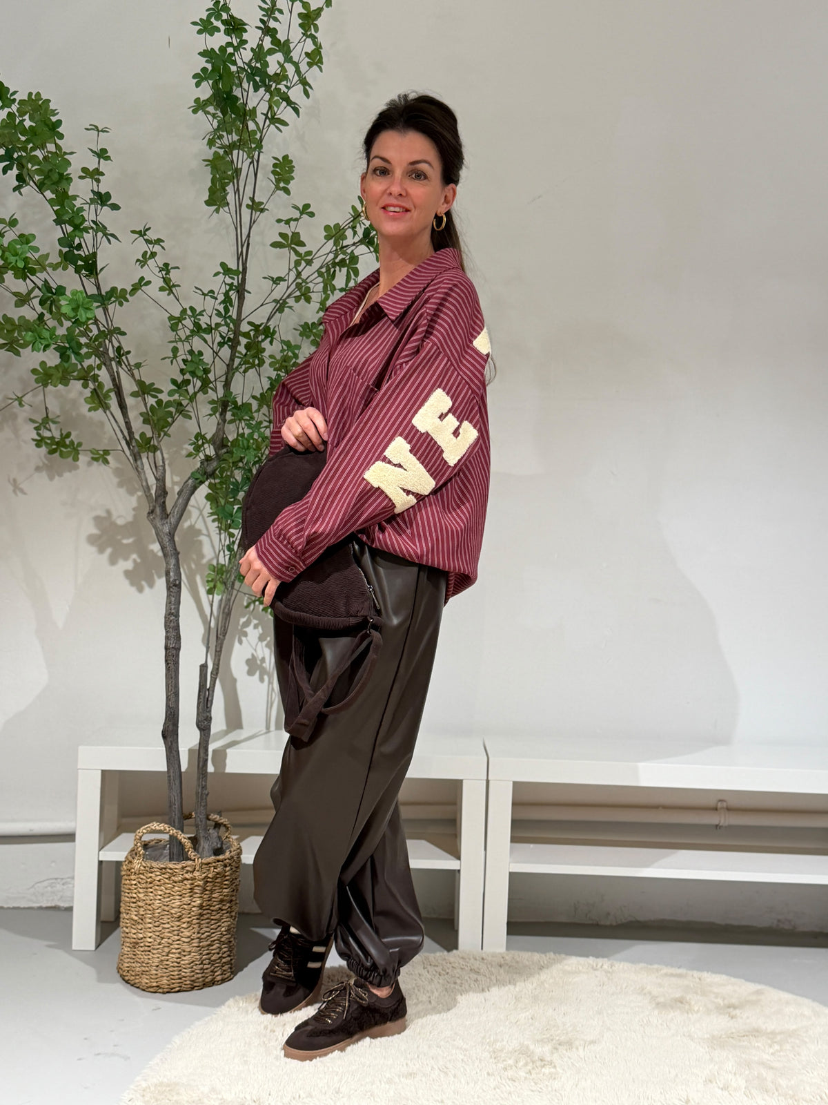 NY LANA BLOUSE - BORDEAUX