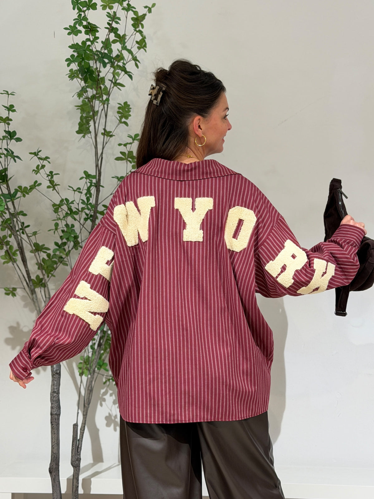 NY LANA BLOUSE - BORDEAUX