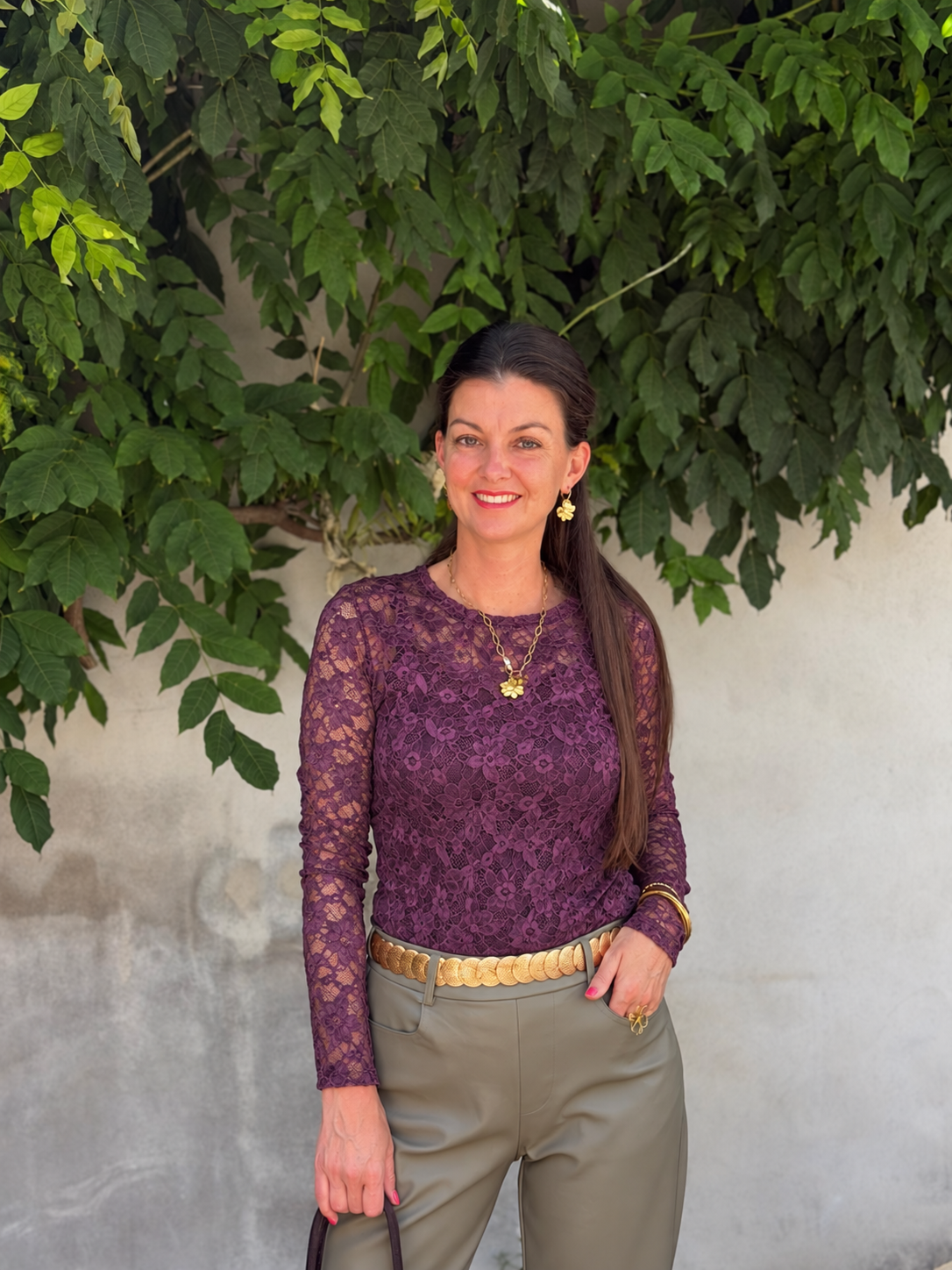 LACE LONGSLEEVE - BORDEAUX