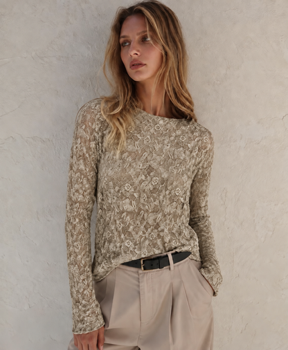 LACE LONGSLEEVE - BEIGE