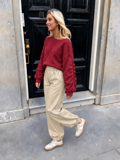 LEATHERLOOK  BALLOON - BEIGE