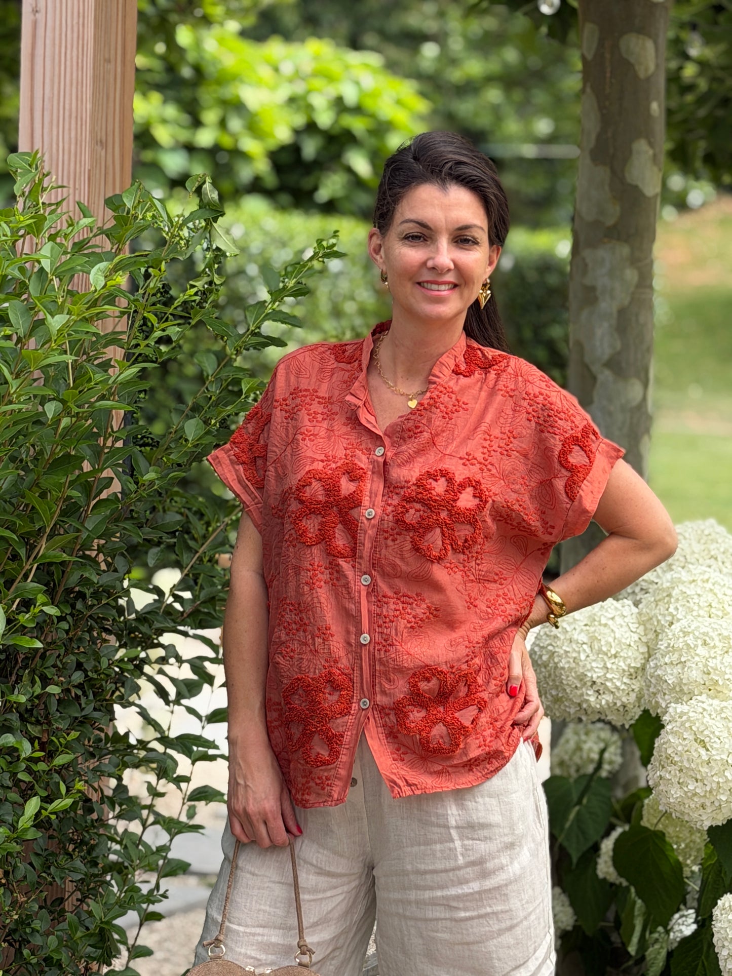 VICTORIA BLOUSE - BRIQUE