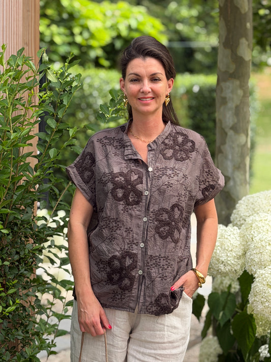 VICTORIA BLOUSE - BRUIN