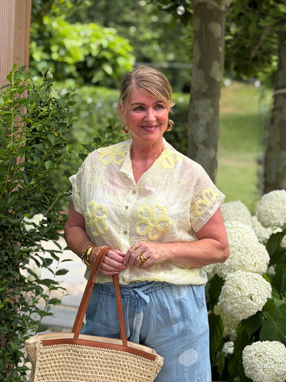 VICTORIA BLOUSE - GEEL