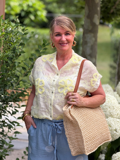 VICTORIA BLOUSE - GEEL