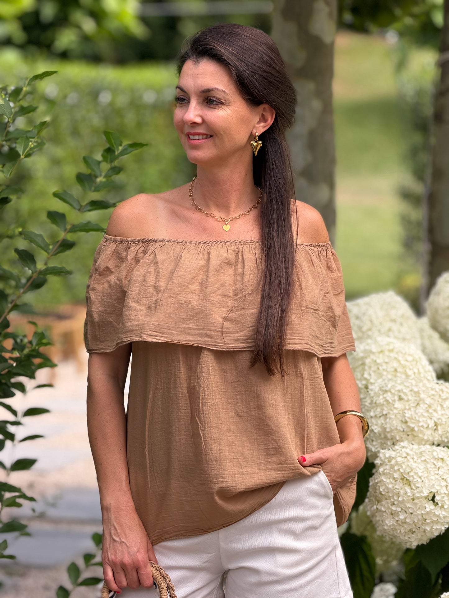 BELLY BLOUSE - BEIGE