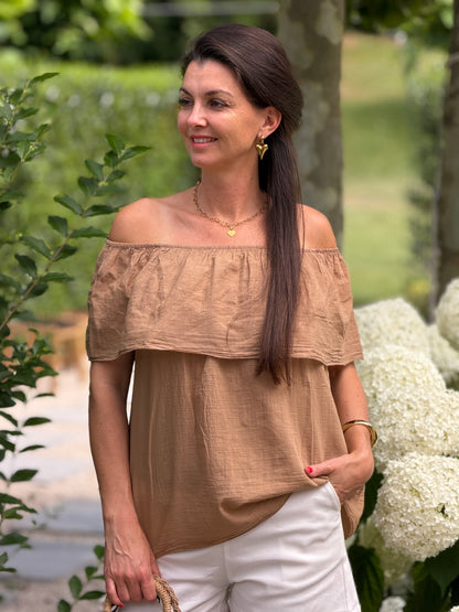 BELLY BLOUSE - BEIGE