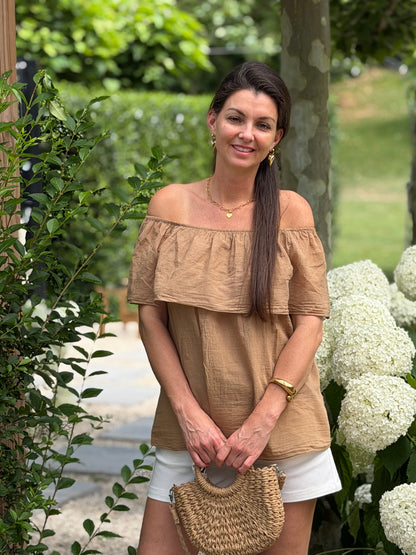 BELLY BLOUSE - BEIGE