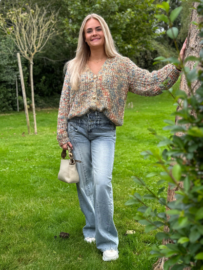 Jeans mit weitem Bein Sissy – Grau