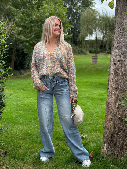 Jeans mit weitem Bein Sissy – Grau