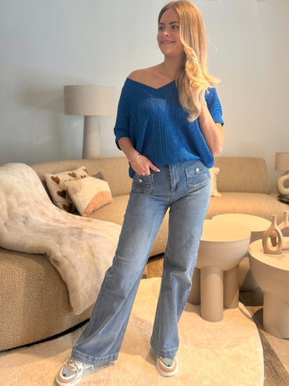 Maison-Jeans mit weitem Bein