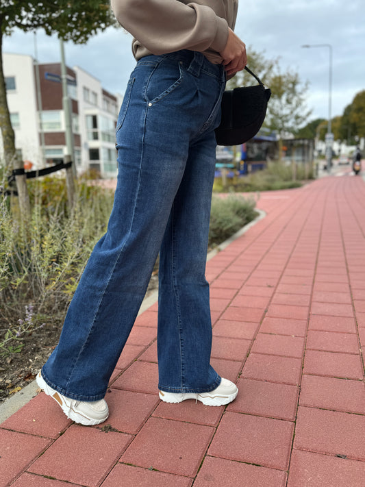 Jeans mit weitem Bein Sissy – Grau