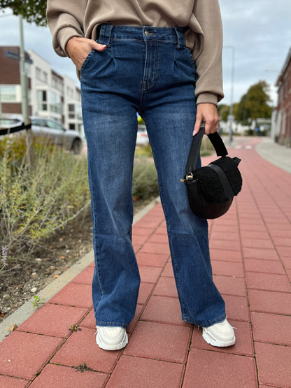 Jeans mit weitem Bein Sissy – Grau