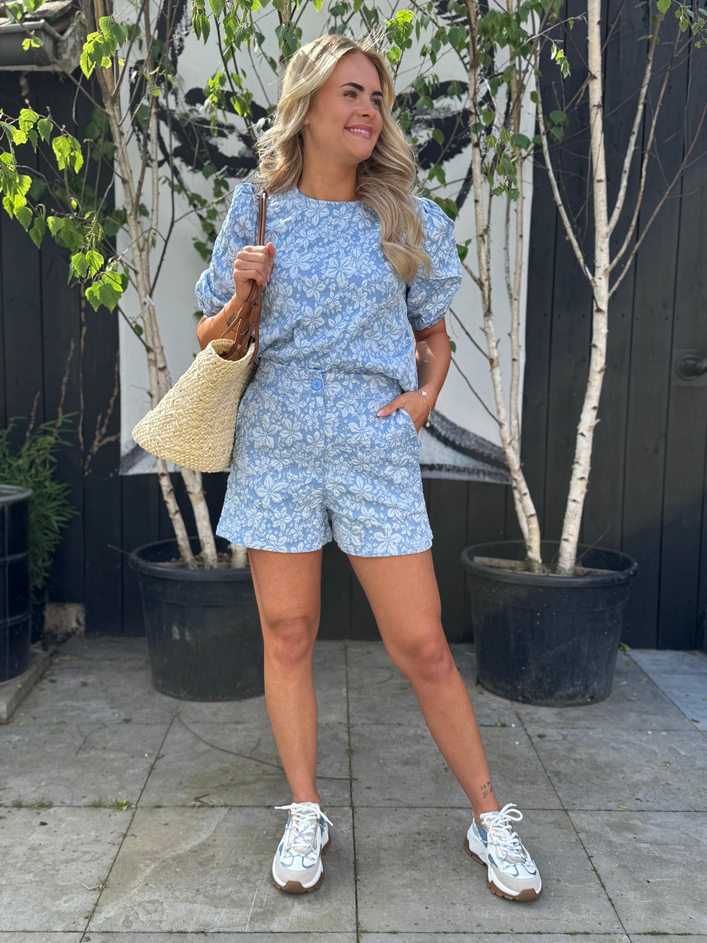 Flower Top - Blauw