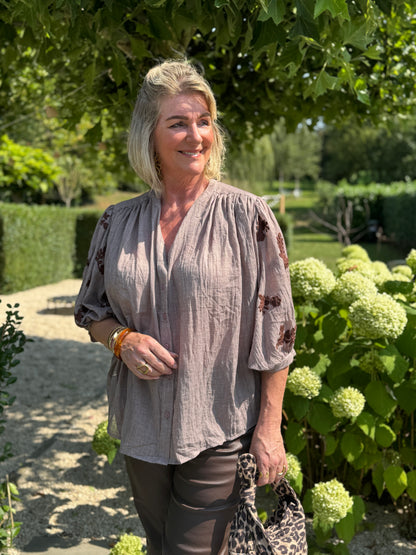 NOUD Blouse  - Bruin