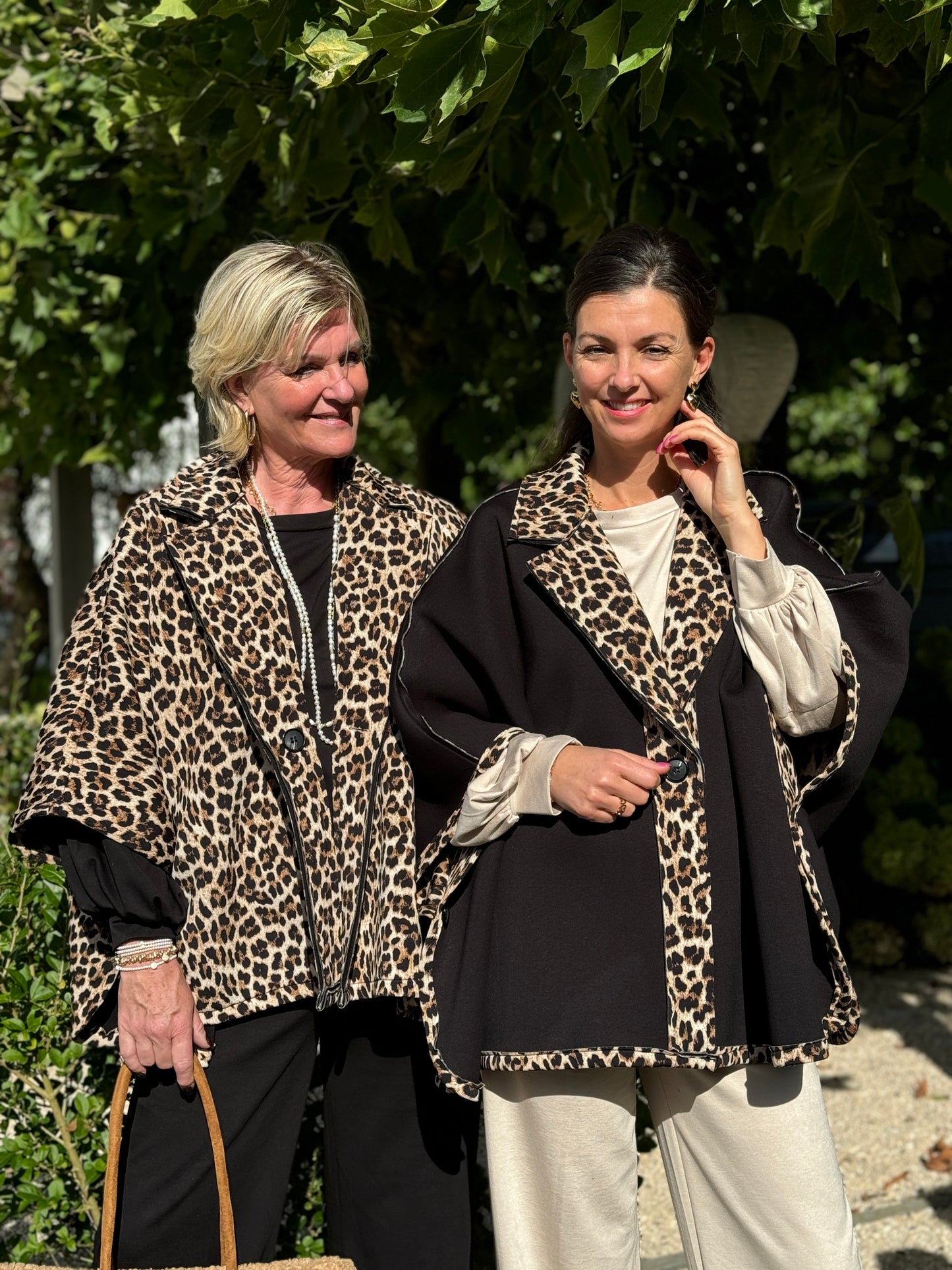 Reversible Leopard Cape