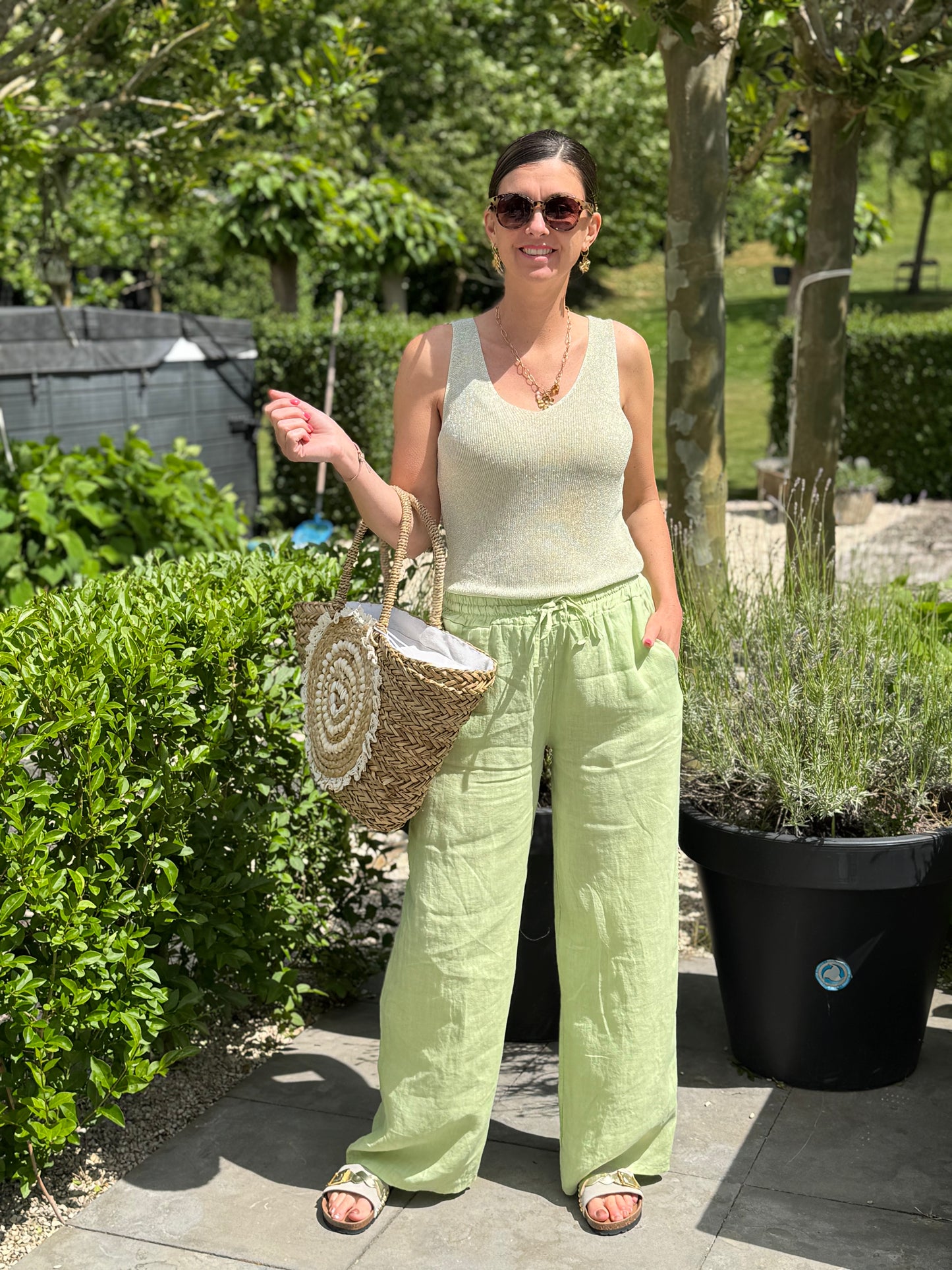 Lurex Top - Lime