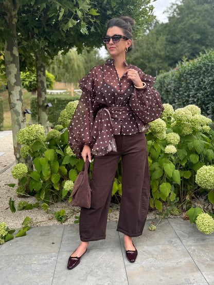 STIP Blouse - Bruin