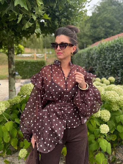 STIP Blouse - Bruin