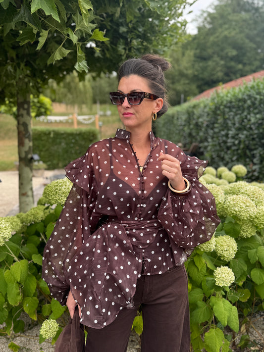 STIP Blouse - Bruin