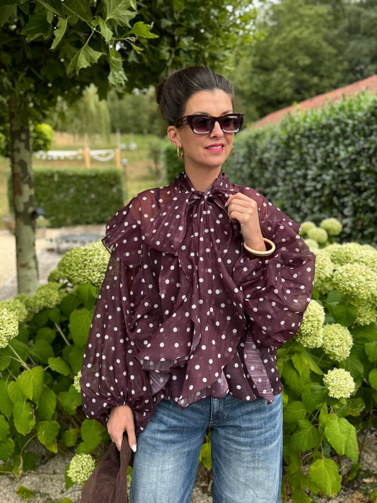 STIP Blouse - Bordeaux