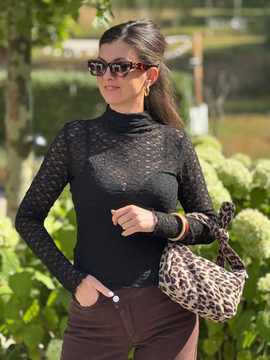 LACE COL - Zwart