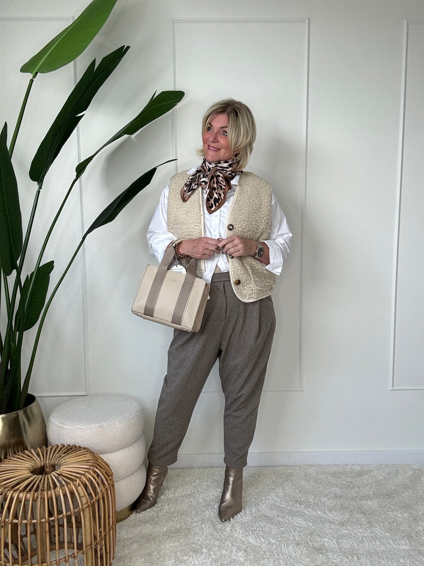 Baggy Broek Lina  - Taupe