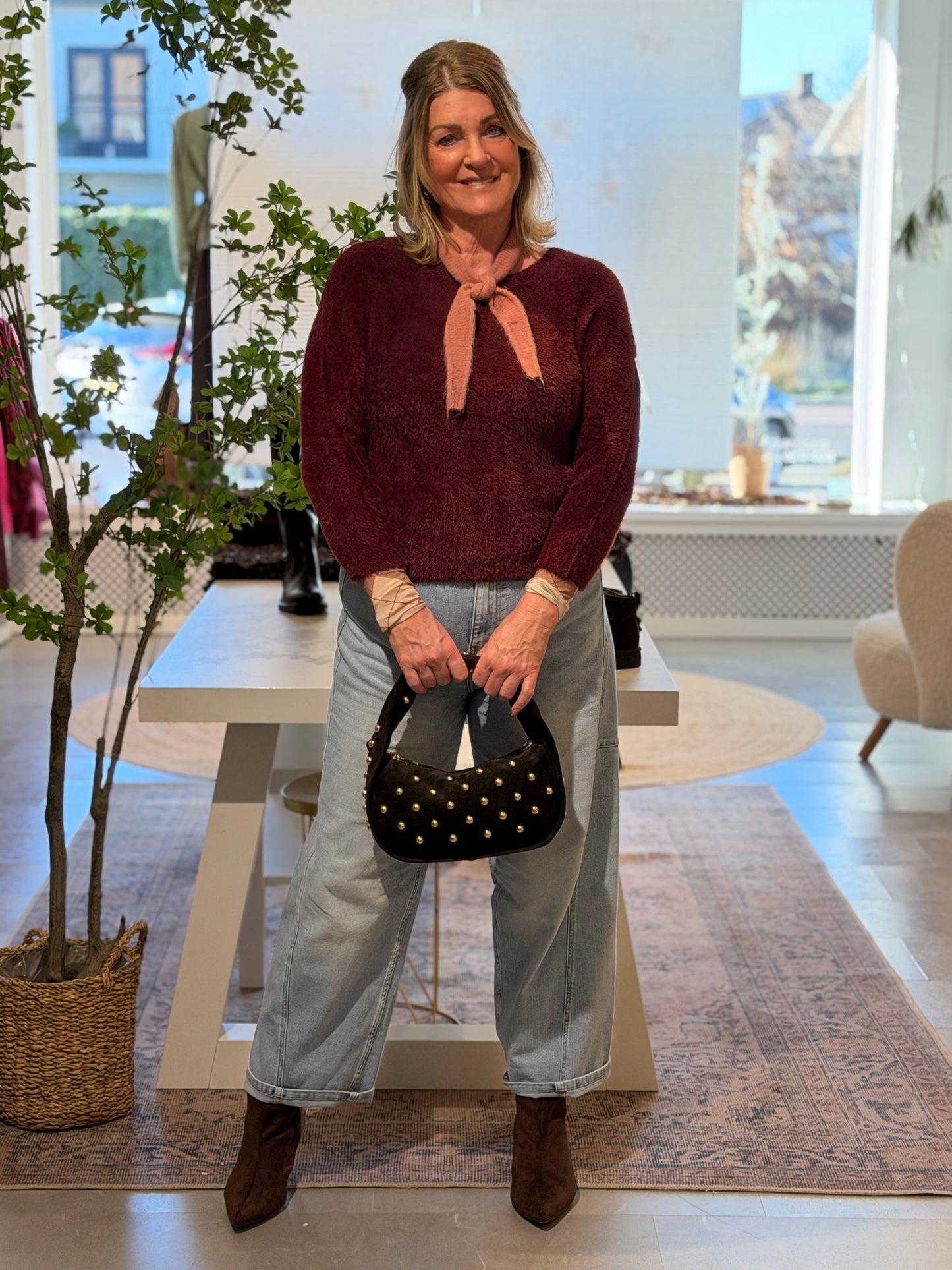 ELIN Softie Trui - Bordeaux