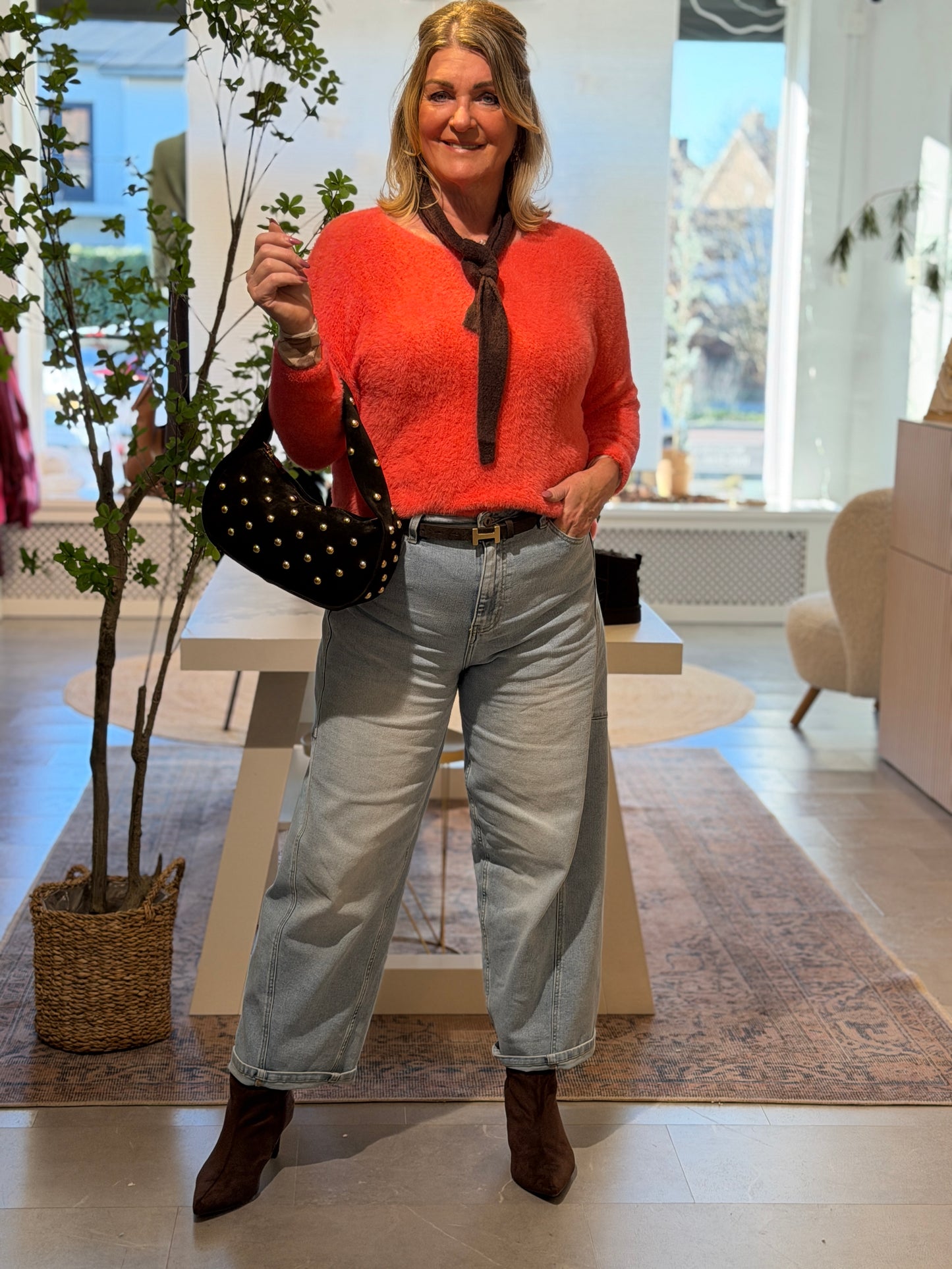 ELIN Softie Trui - Coraal