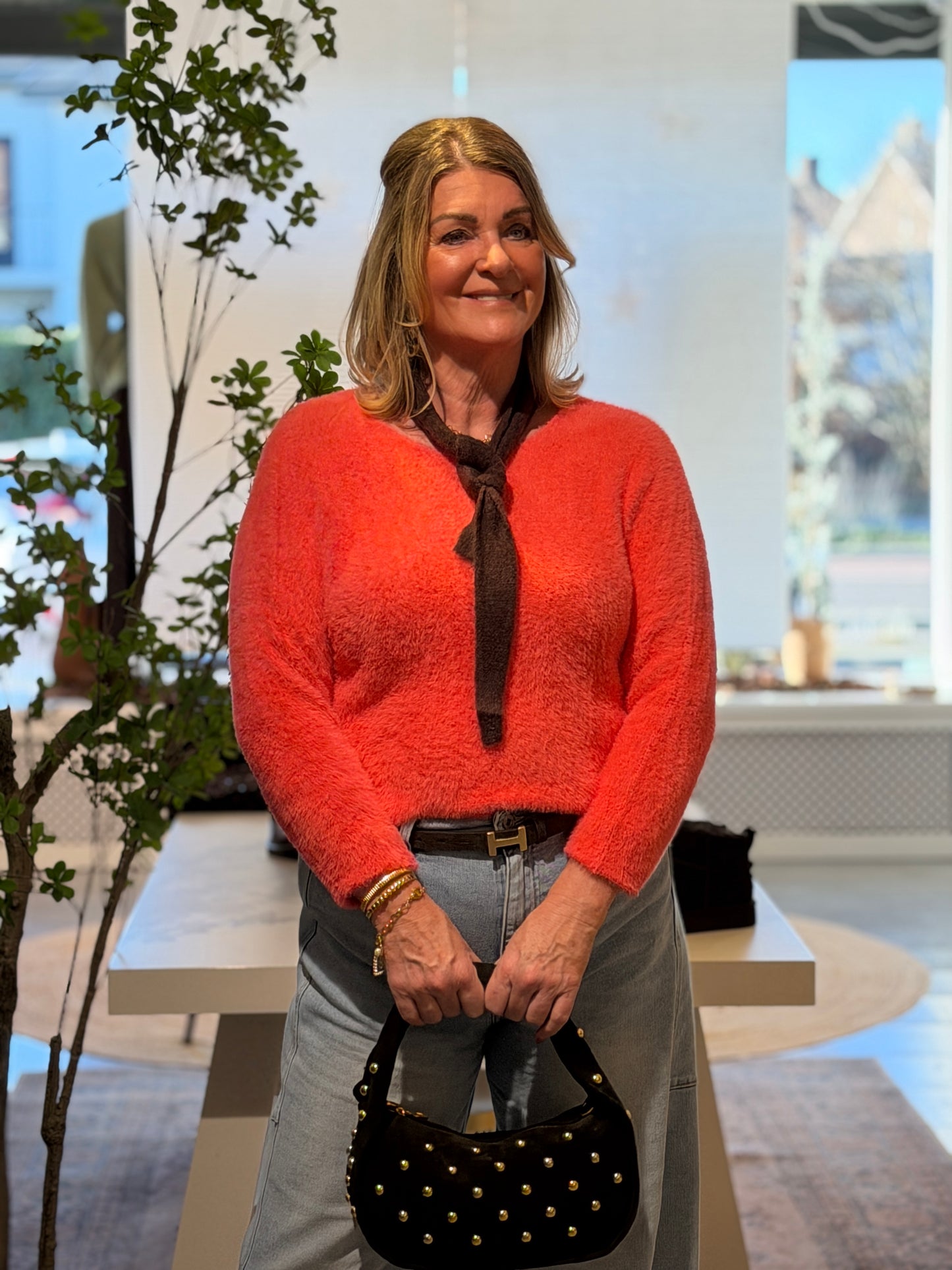 ELIN Softie Trui - Coraal