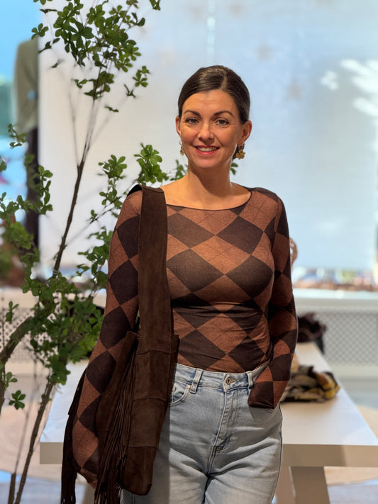 CELIA Mesh Top - Bruin