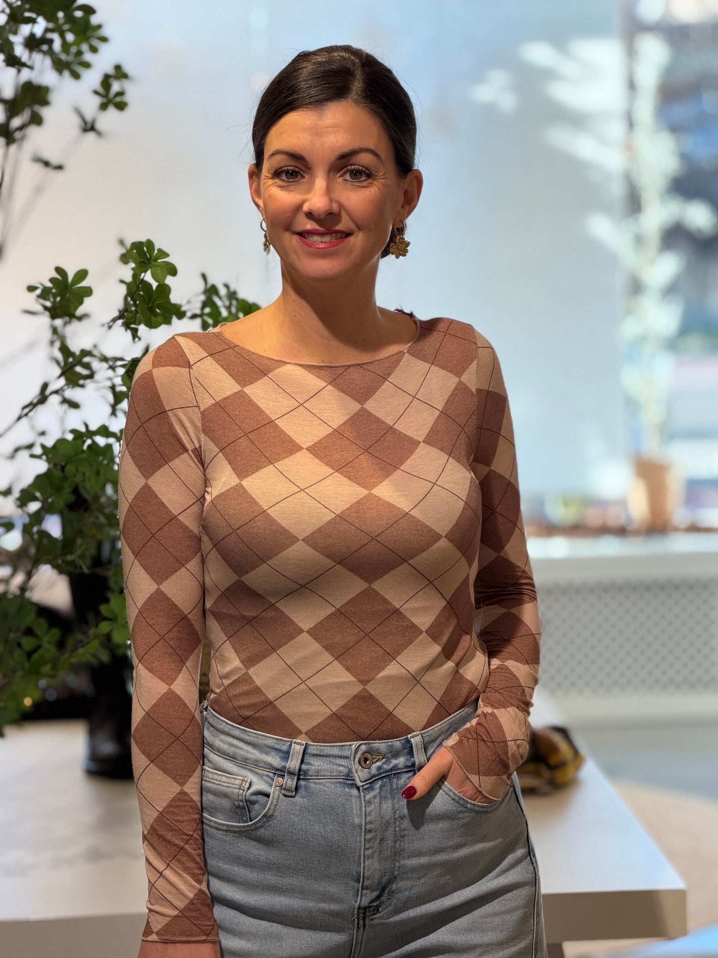 CELIA Mesh Top - Beige