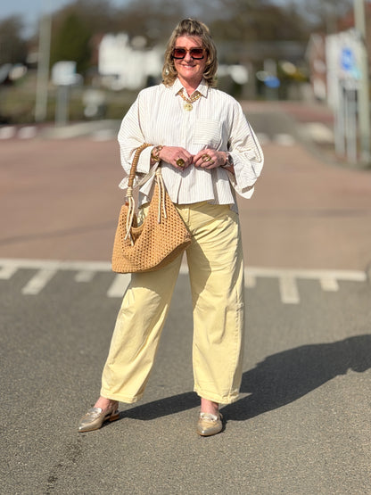 BACKY Blouse - Geel  Gestreept