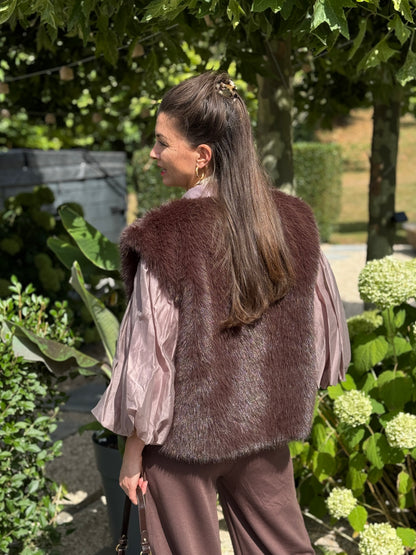 DAVANDI Gilet - bruin