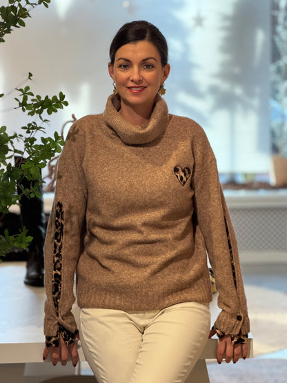 LIVA Leopard Trui - Beige