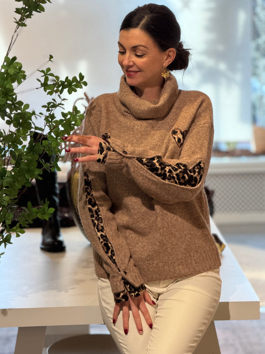 LIVA Leopard Trui - Beige