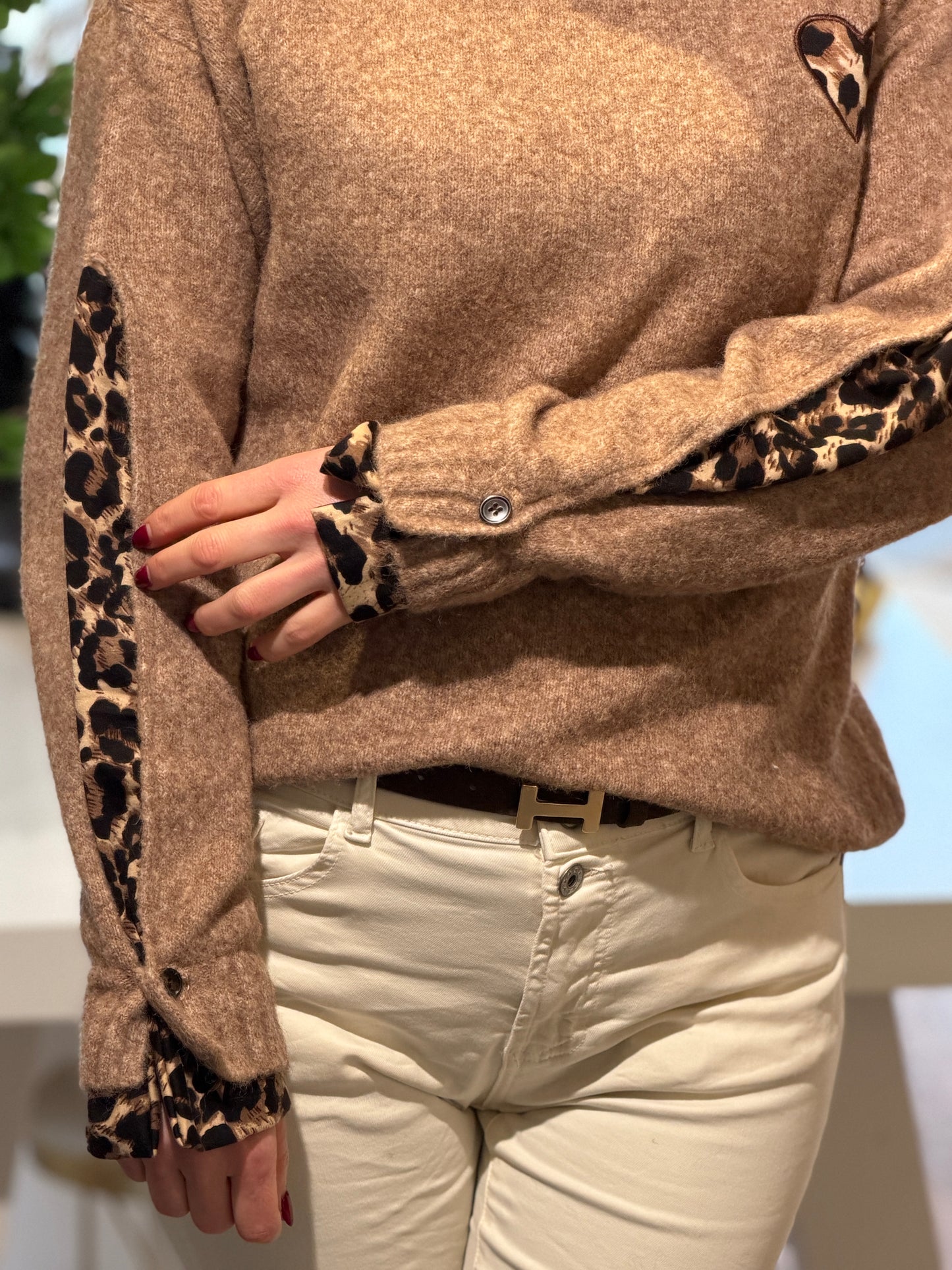 LIVA Leopard Trui - Beige