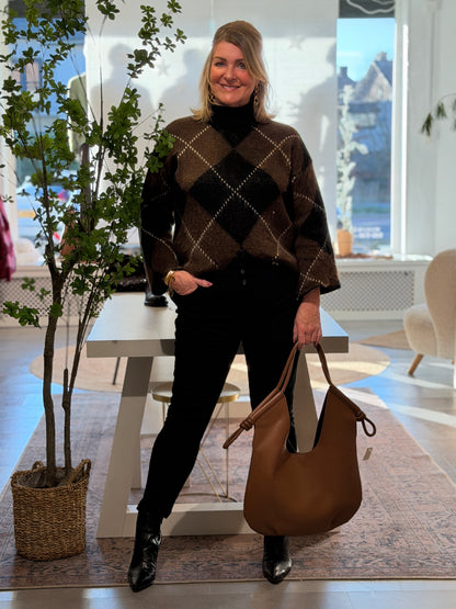 LIA Trui Argyle - Donkerbruin