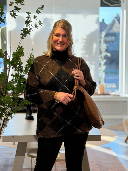 LIA Trui Argyle - Donkerbruin