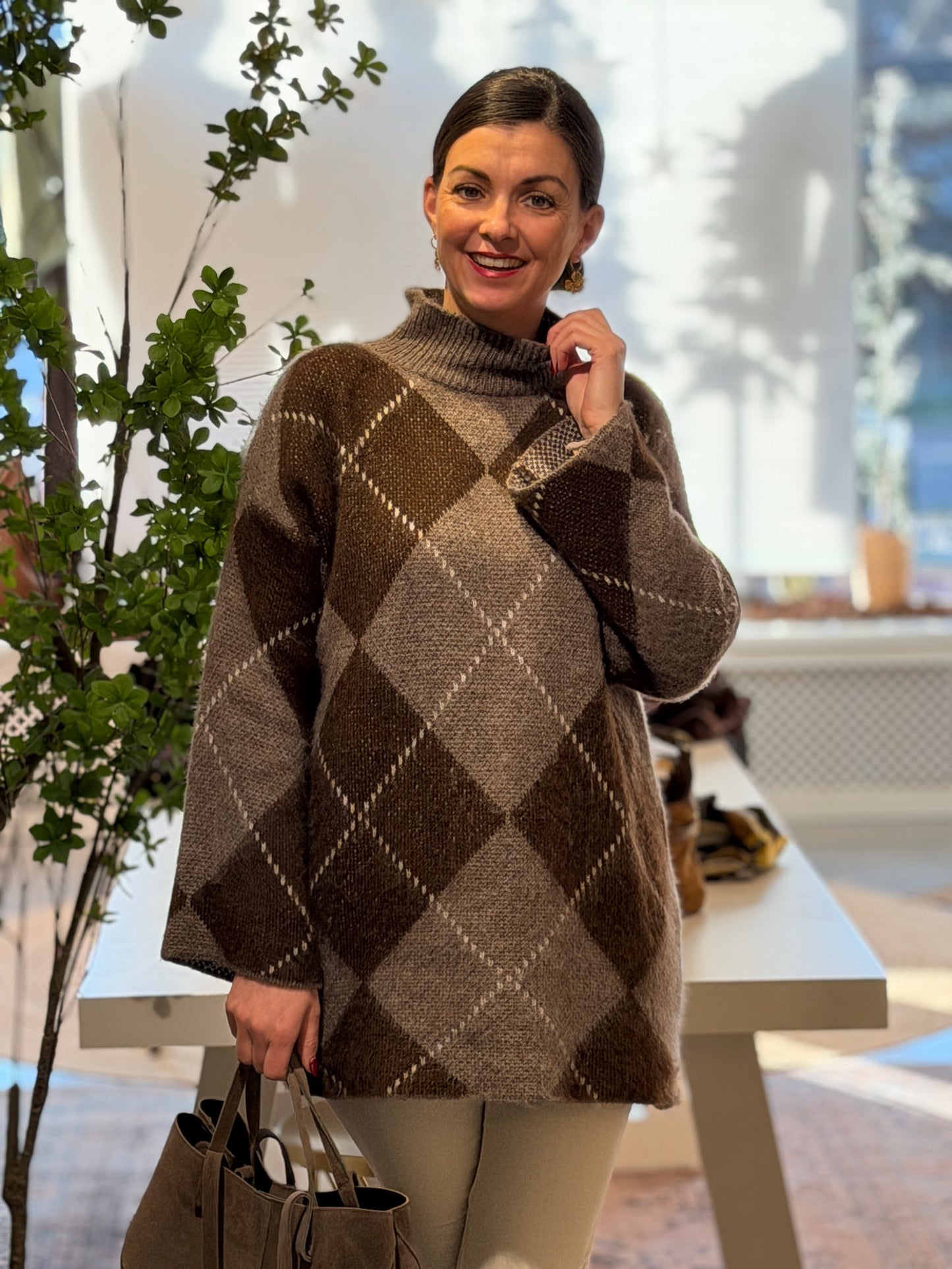 LIA Trui Argyle - Beige