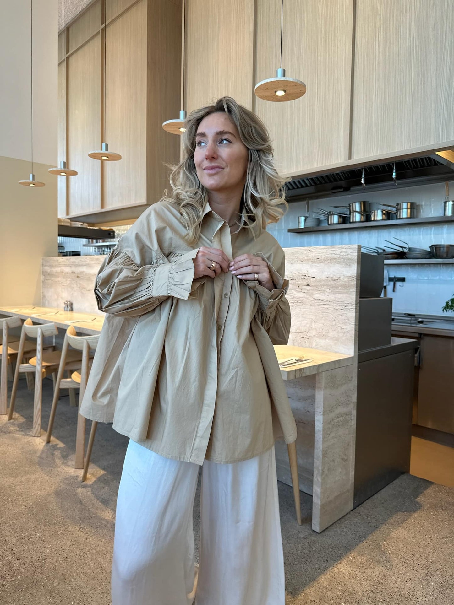 CLEO  Blouse  - Camel