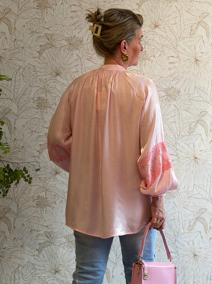 ESMÉ Satin Blouse - Roze