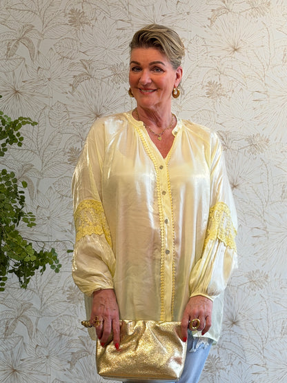 ESMÉ Satin Blouse - Geel