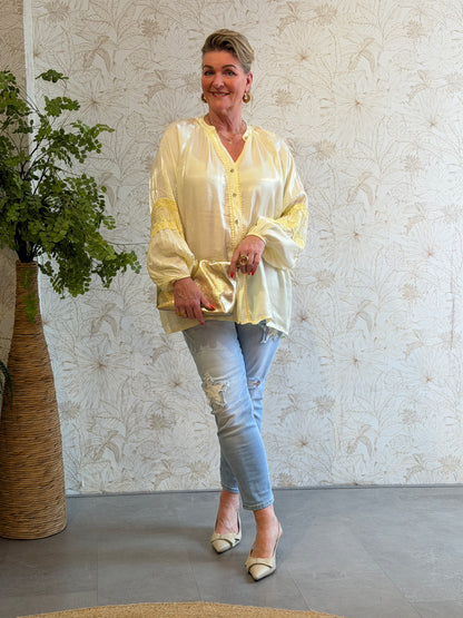 ESMÉ Satin Blouse - Geel