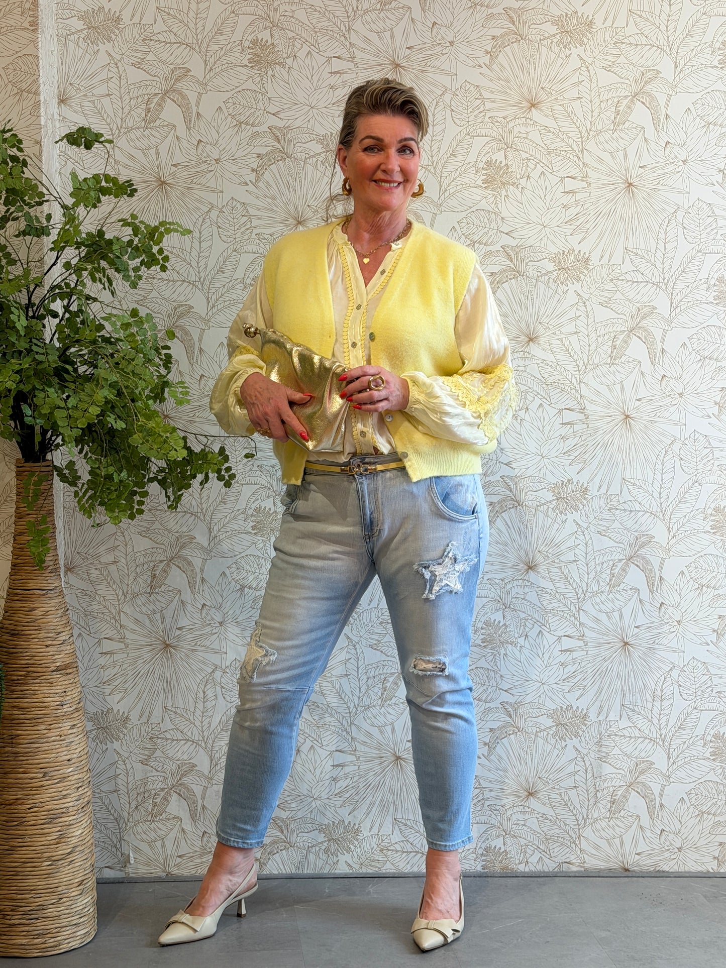 ESMÉ Satin Blouse - Geel